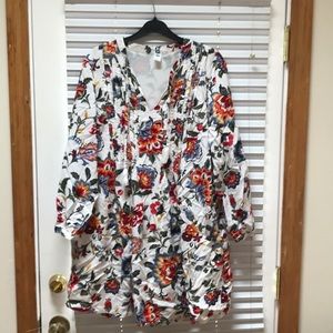 Casual pattered shift shirt dress